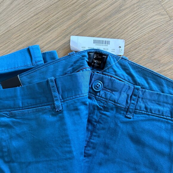 NWT Blue JCrew 484 Slim-fit Stretch Chino 33/34 - Picture 4 of 4